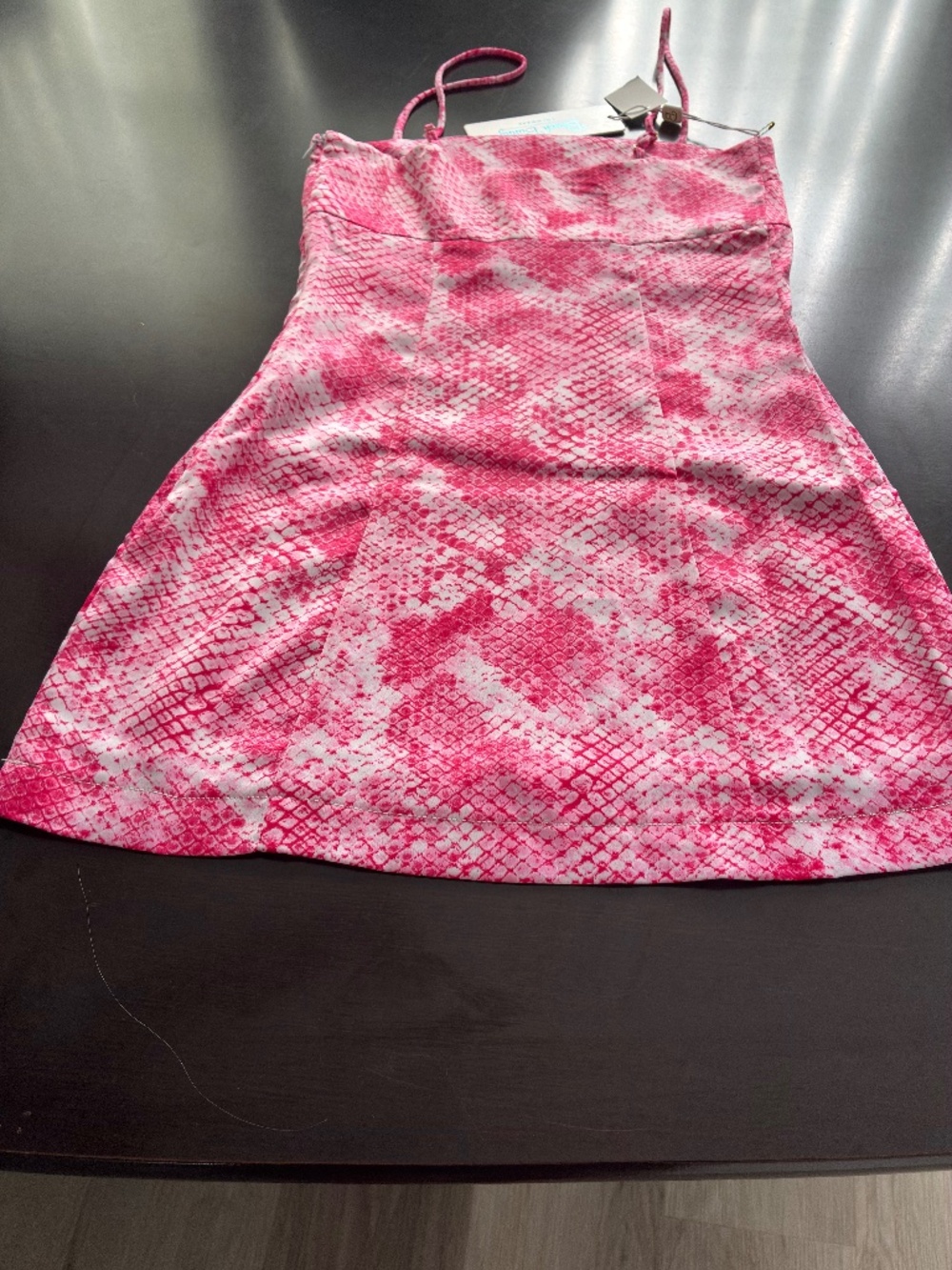Beach Bunny Pink Snake Skin Mini Dress NWT